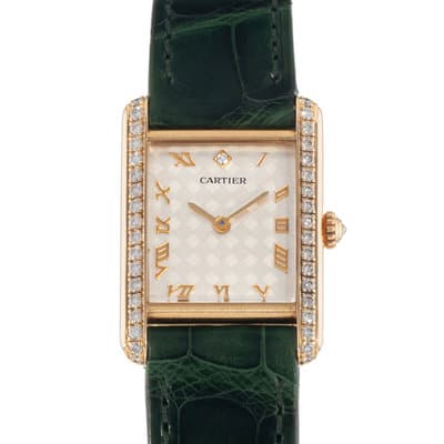 Cartier Tank Louis WA201451 1151 Factory Diamond 18k Yellow Gold Ladies Watch