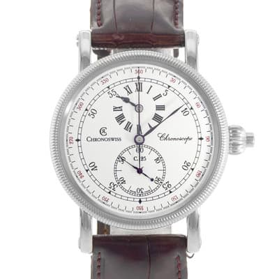 Chronoswiss Chronoscope CH 1523 38mm Single Button Chronograph Mens Watch 2005