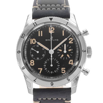 Breitling Aviator 8 AB0920 1953 Re-Edition Steel Leather Chronograph Mens Watch