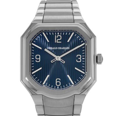 Gerald Charles Masterlink Blue ML1.0-A-01 38mm Steel Automatic Mens Watch 2024