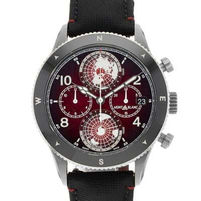 Montblanc 1858 132303 44mm Geosphere 0 Oxygen Red Mens Watch 2024 Limited 290