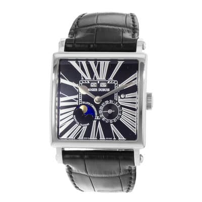 Roger Dubuis Golden Square G40 Perpetual Calendar Black White Gold Mens Watch