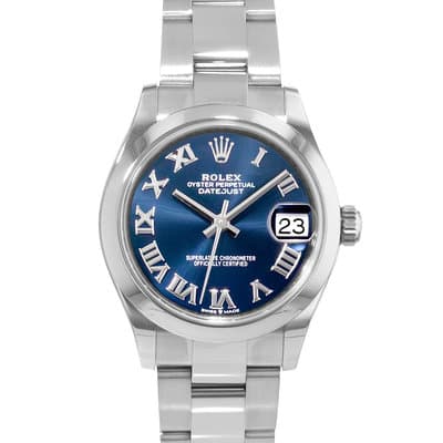 Rolex Datejust 31 278240 Blue Roman Steel Oyster Automatic Ladies Watch 2021