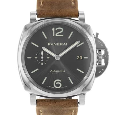 Panerai Luminor Due PAM 00904 42mm Grey Steel Date Automatic Mens Watch