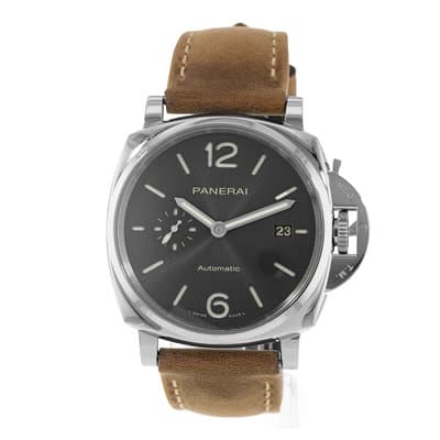 Panerai Luminor Due PAM 00904 42mm Grey Steel Date Automatic Mens Watch