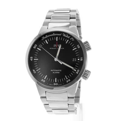IWC GST IW353702 40mm Black Alarm Index Steel Automatic Mens Watch 2002