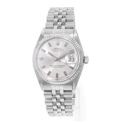 Rolex Datejust 36 1601 36mm Silver Steel Gold Jubilee Automatic Mens Watch