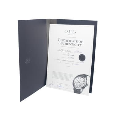 Czapek Quai Des Bergues No. 33bis 42mm White Roman Rose Gold Leather Mens 2016