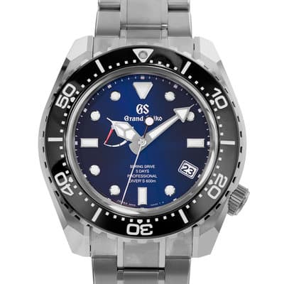 Grand Seiko Sport Collection SLGA001 46mm Blue Titanium Diver Mens Watch 2021