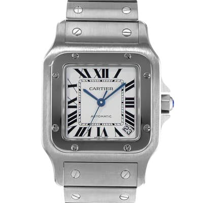 Cartier Santos Galbee 32 W20098D6 2823 32mm Silver Roman Steel Mens Automatic Watch