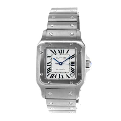 Cartier Santos Galbee 32 W20098D6 2823 32mm Silver Roman Steel Mens Automatic Watch