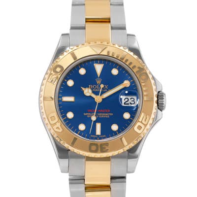 Rolex Yacht-Master 35 168623 Blue Index Steel Yellow Gold Oyster Mens Watch 2007