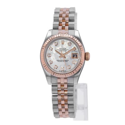 Rolex Datejust 26 179171 Diamond Mother of Pearl Steel Rose Gold Ladies Watch