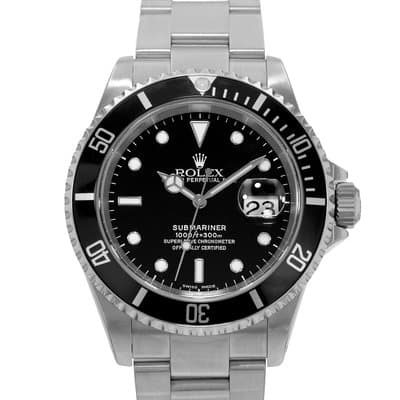 Rolex Submariner Date 16610 40mm Black Steel Oyster Automatic Mens Watch 2000