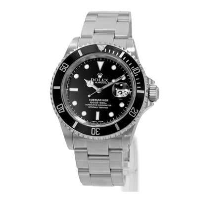 Rolex Submariner Date 16610 40mm Black Steel Oyster Automatic Mens Watch 2000