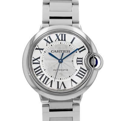 Cartier Ballon Bleu 36mm W6920046 3284 Silver Roman Steel Smooth Mens Watch 2015