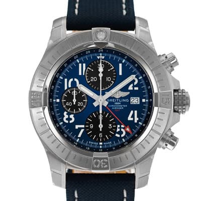 Breitling Avenger A24315101C1X2 45mm Blue Arabic Steel Chronograph Mens Watch