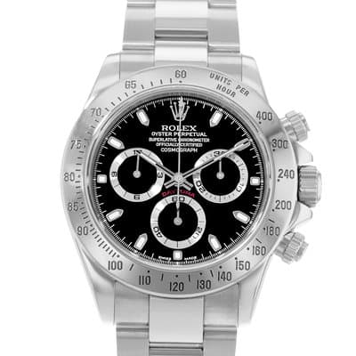 Rolex Daytona 116520 Vintage Black Steel Oyster Automatic Mens Watch 2001