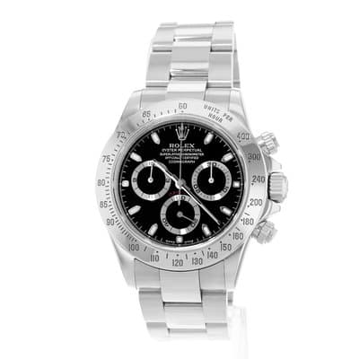 Rolex Daytona 116520 Vintage Black Steel Oyster Automatic Mens Watch 2001