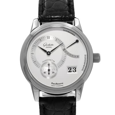 Glashutte Original PanoReserve 65-01-02-02-04 39mm Silver Steel Mens Watch 2003