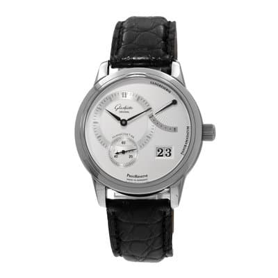 Glashutte Original PanoReserve 65-01-02-02-04 39mm Silver Steel Mens Watch 2003