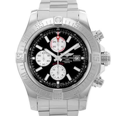 Breitling Super Avenger II A1337111/BC29 48mm Black Chronograph Steel Mens Watch