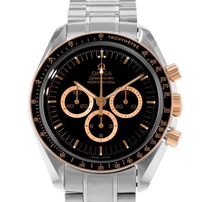 Omega Speedmaster 3366.51 42mm Black Chronograph Steel Gold Mens Watch 2006