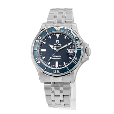 Tudor Hydronaut 89190P 40mm Blue Diver Automatic Date Mens Watch 2005