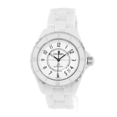 Chanel J12 H0970 38mm White Ceramic Automatic Date Mens Watch 2010