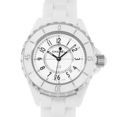Chanel J12 H0970 38mm White Ceramic Automatic Date Mens Watch 2010