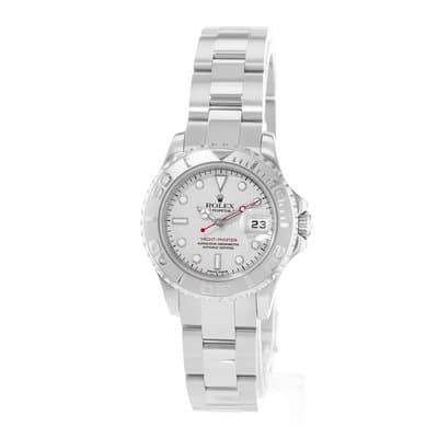 Rolex Yacht-Master 29 169622 Silver Steel Platinum Oyster Ladies Watch 1999