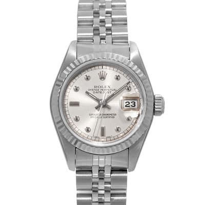 Rolex Datejust 26 69174 Pinball Fluted White Gold Jubilee Ladies Watch 1986