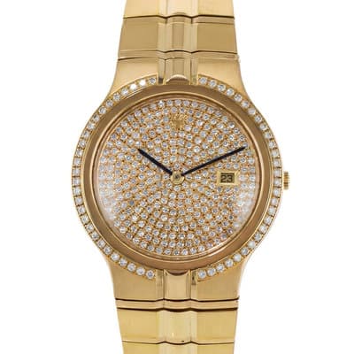 Vacheron Constantin Phidias 48510/967J-0914 33mm Factory Diamond Gold Watch 1990