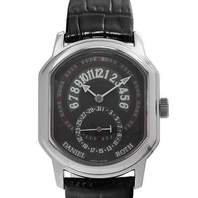 Daniel Roth Premier Retrograde 807.L.10 35mm Grey Arabic Steel Mens Watch 2000
