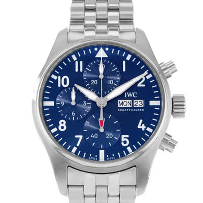 IWC Pilot Chronograph IW388102 41mm Blue Arabic Steel Automatic Mens Watch 2021