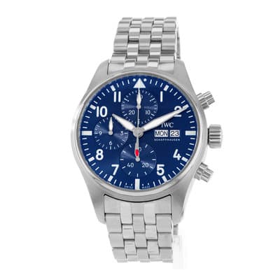 IWC Pilot Chronograph IW388102 41mm Blue Arabic Steel Automatic Mens Watch 2021