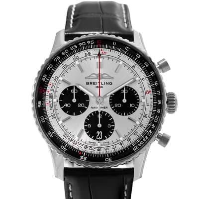 Breitling Navitimer 1 B01 Chronograph AB0138241G1P1 Silver Steel Mens Watch 2022