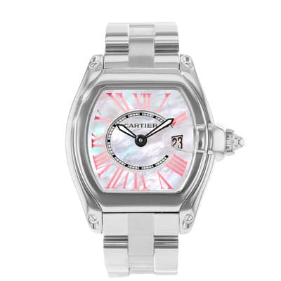 Cartier Roadster W6206006 2675 31mm Mother of Pearl Steel Ladies Watch 2010