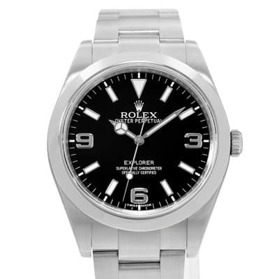 Rolex Explorer 39 214270 Black Arabic Steel Oyster Automatic Mens Watch 2011