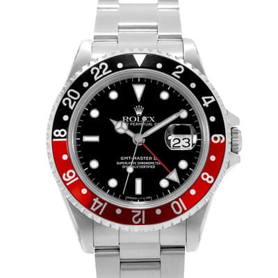 Rolex GMT-Master II 16710 Black Red Coke Steel Oyster Automatic Mens Watch 1991