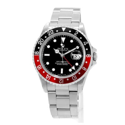 Rolex GMT-Master II 16710 Black Red Coke Steel Oyster Automatic Mens Watch 1991