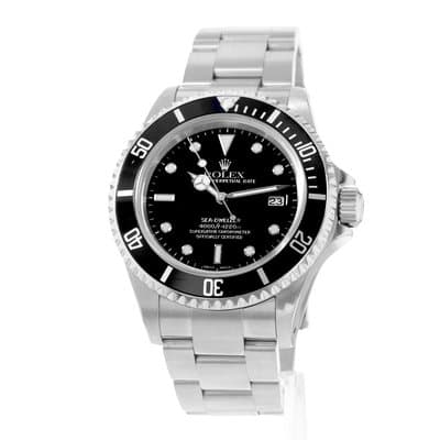 Rolex Sea-Dweller 4000 16600 40mm Black Diver Steel Oyster Mens Watch 1999