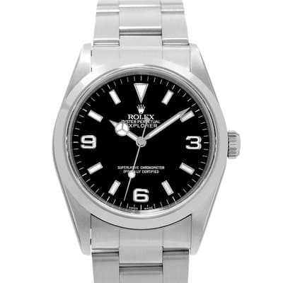 Rolex Explorer 36 14270 Black Arabic Steel Oyster Automatic Mens Watch 1999