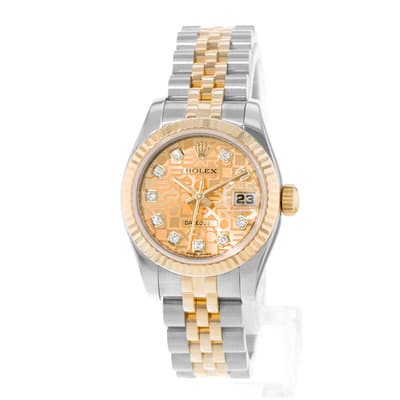 Rolex Datejust 26 179173 Diamond Steel Yellow Gold Jubilee Ladies Watch 2008