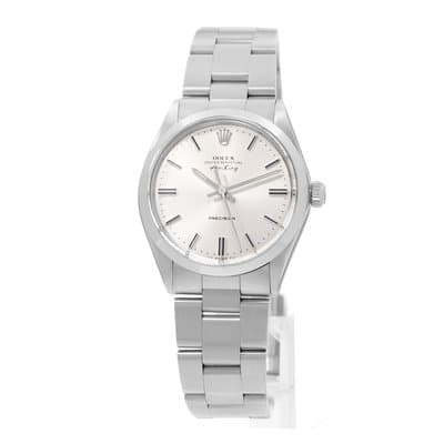 Rolex Air King 34 5500 Silver Index Steel Oyster Automatic Mens Watch 1974