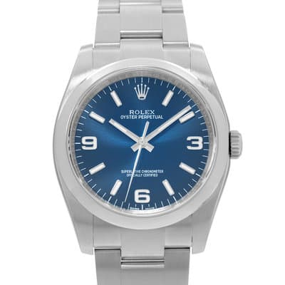 Rolex Oyster Perpetual 36 116000 Blue Arabic Steel Smooth Oyster Mens Watch 2017