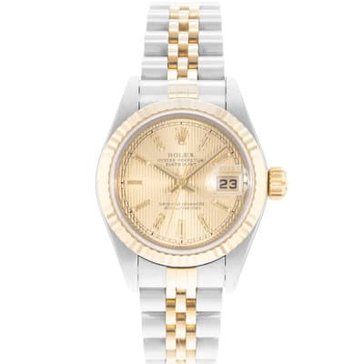Rolex Datejust 26 79173 Mother of Pearl Diamond Steel Yellow Gold Ladies Watch