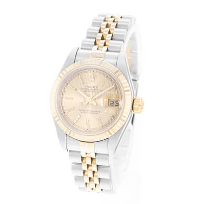 Rolex Datejust 26 79173 Mother of Pearl Diamond Steel Yellow Gold Ladies Watch