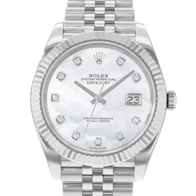 Rolex Datejust 41 126334 Mother of Pearl Diamond Steel Gold Mens Watch 2018