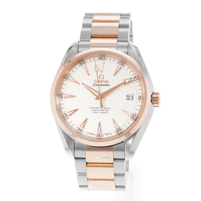 Omega Seamaster Aqua Terra 231.20.42.21.02.001 41mm Silver Steel 18k Rose Gold
